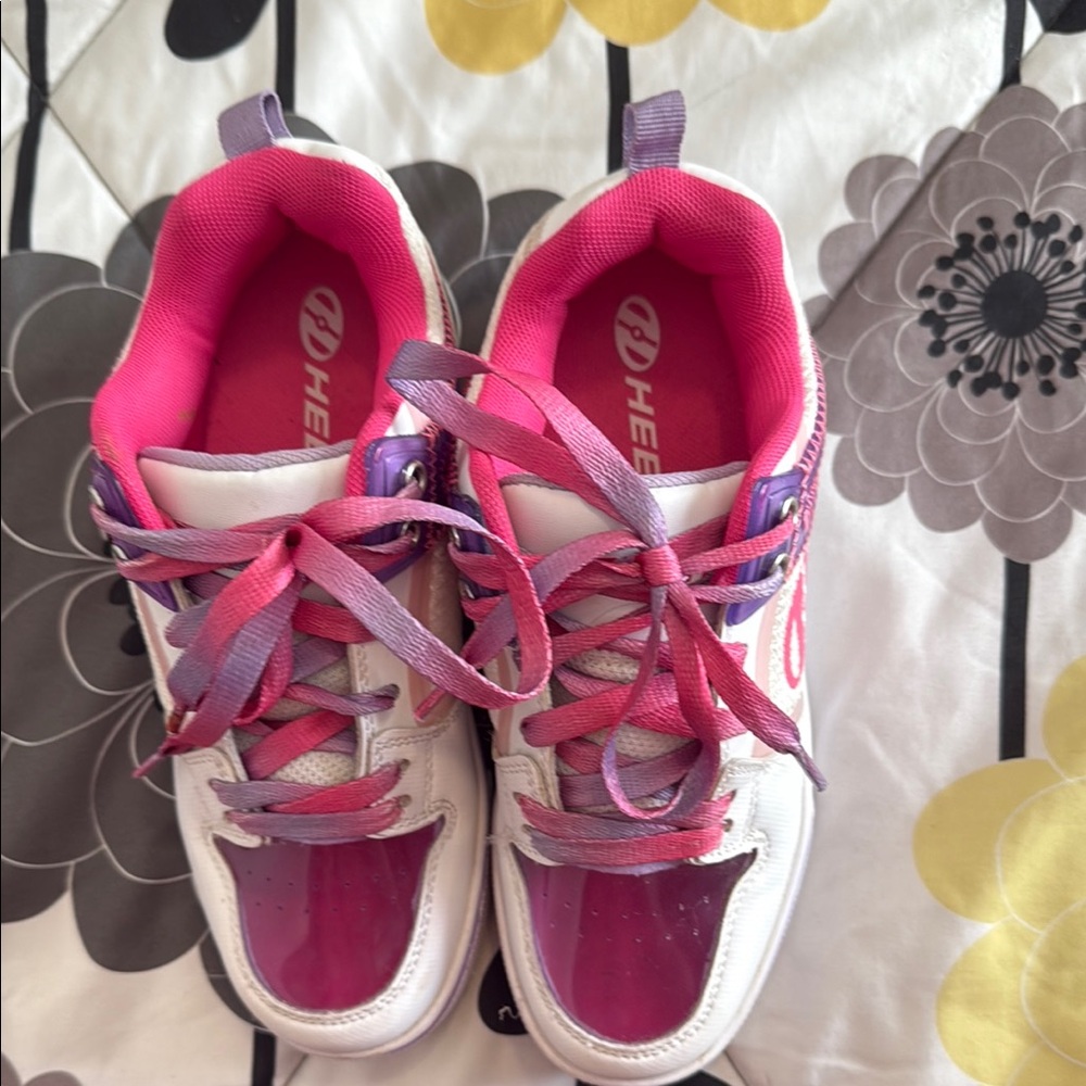Pink and Purple Athletic Shoes Heelys